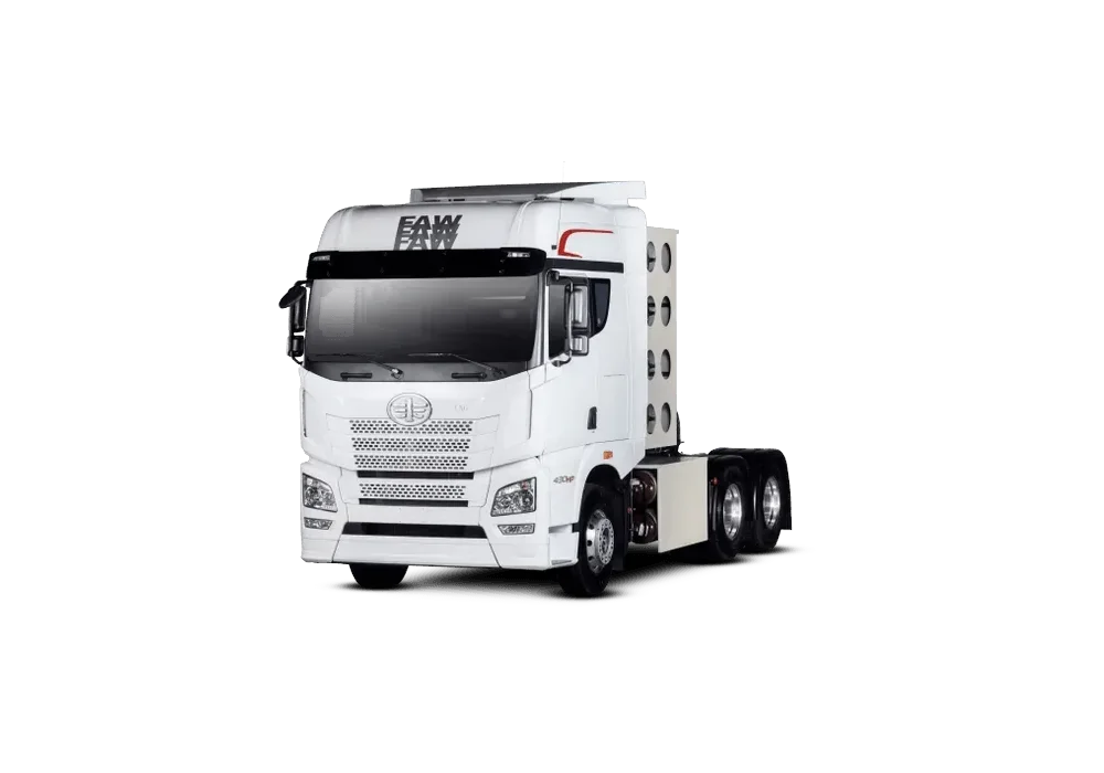 Ilustración oficial del ELAM FAW JH6 480 CNG 6x2 2026, tractocamión a gas natural comprimido