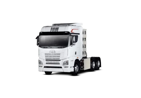 Ilustración oficial del ELAM FAW JH6 480 CNG 6x2 2026, tractocamión a gas natural comprimido